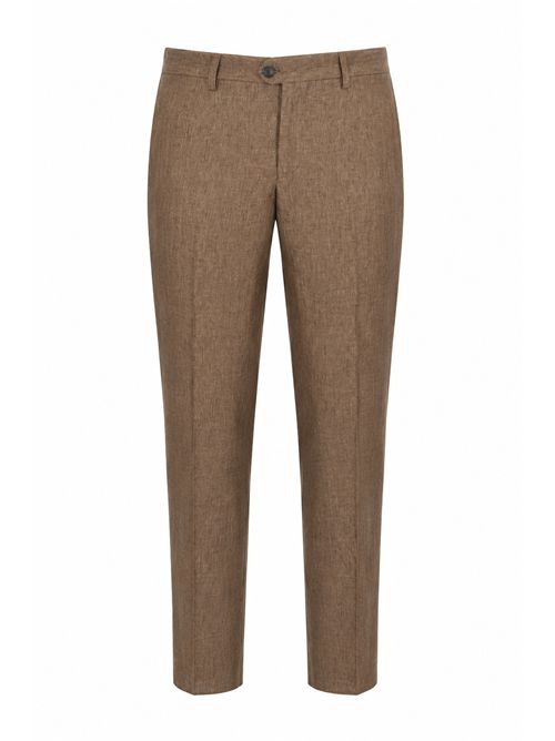Pantalone in lino Marrone TONALI | 4NP04AB TXEEVUE44